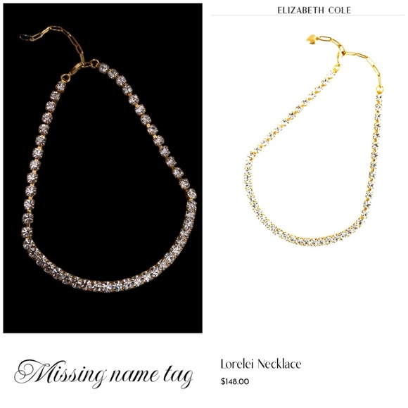 Elizabeth Cole Lorelei crystal tennis necklace - Picture 6 of 6